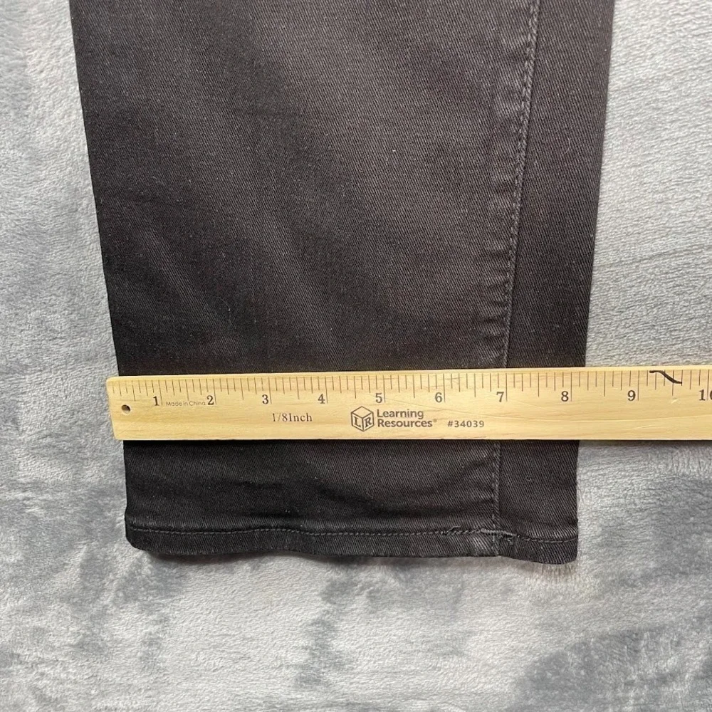 TRUE RELIGION Ricky Relaxed Straight Jeans Size 34 Fits 36x30 Black Stretch
